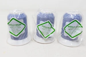 Sewing Thread Color Dark Baby blue 100% Nylon Woolly Lock 1300M #6920 (3) NEW - Picture 1 of 5