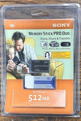 Sony Memory Stick PRO Duo Card 512 MB MSX-M512S - Image 1 of 2