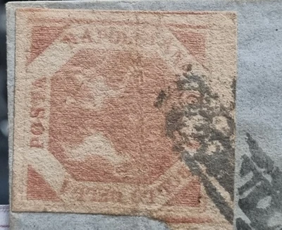 F026 - ANTICHI STATI - NAPOLI - 1858 - 2 GRANA - SU FRAMMENTO - Immagine 1 di 3