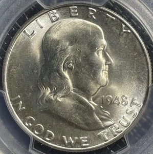 1948 D Franklin Half PCGS MS64FBL DDR FS-801 - Picture 1 of 4