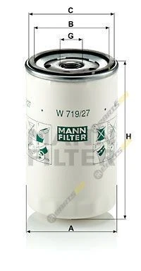 1 x MANN Oil Filter W 719/27 for FORD TAURUS SEDAN (DN DP) 03/96-09/98 - image 1 of 1