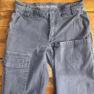 Duluth Trading Flex Fire Hose Trim Fit Pants Mens 30x30 (Fits 30x27) Gray Cargo - Picture 1 of 8