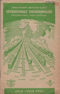 Internationale Togforbindelser = International Train Services; 28/5-30/9 1961 Da - Bild 1 von 1
