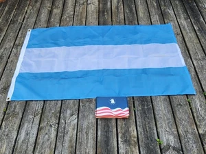 Argentina Civil Flag Original Box 3' x 5' Vintage Annin USA Nylon Instructions - Picture 1 of 24