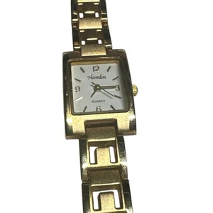 Vintage Hamlin Damenuhr - goldfarben - Square Coffee - Bild 1 von 3