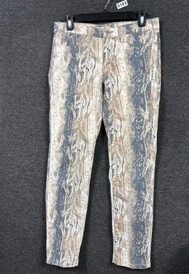 Boston Proper Snake Print Pull On Leggings Womens Size 4 Tan High Rise Stretch  - Image 1 of 4