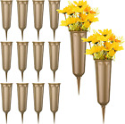 12 Pcs Cemetery Vases With Spikes Plastic Memorial Floral Vases Grave Flower Hol