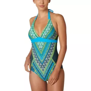 prAna Woman Lahari Blue Vivid Panama One Piece Swimsuit Size Small 3104 - Picture 1 of 2