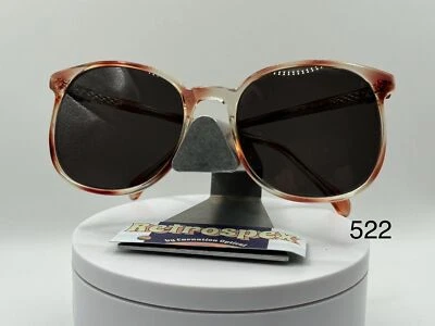 Vintage Oversize Sunglasses Preppy Style | Grey Lens | Brown Spot Retro Glasses - Image 1 of 4