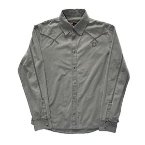 Camisa Diesel Para Mujer Pana Estilo Occidental Botón a Presión Mediana - Imagen 1 de 10