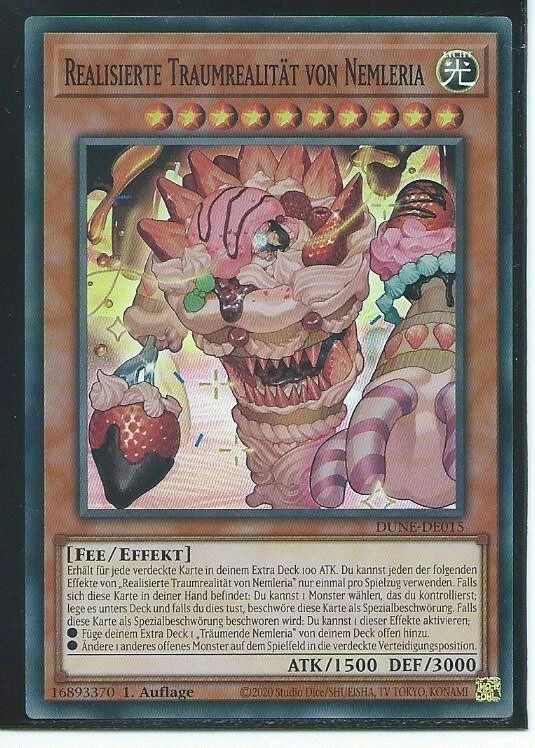YU GI OH REALISIERTE TRAUMREALITÄT VON NEMLERIA DUNE-DE015 SUPER RARE 1.AUFLAGE - Bild 1 von 1