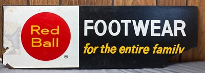 BANDA BOLA ROJA Calzado Cartón Zapatería Tienda Anuncio Letrero Foto 1 de 4