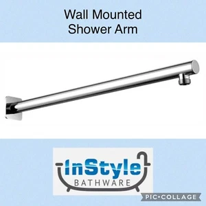 Brand New-Limpid-CHROME-Straight Wall Mounted Shower Arm - Picture 1 of 3