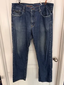 Buffalo David Bitton Jeans Mens 40 Blue Denim Stretch Slim Fit Straight - Picture 1 of 9