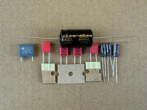 Kit de Recapitulación Dual CS 627 Q Condensadores Juego de Reparación de Velocidad de Tocadiscos con Tapas de Seguridad - Imagen 1 de 1