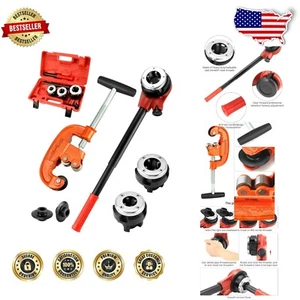 Complete Pipe Cutting & Threading Kit with Heavy Duty Cutter and 2 Wheels - Picture 1 of 10