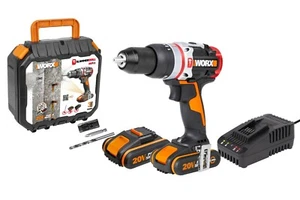 WORX Powershare Cordless Slammer Hammer Drill 20V 60Nm x2 2.0Ah Battery WX354 - Picture 1 of 15