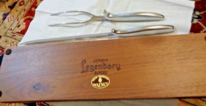 Gerber Legendary Blades Carving Set Knife & Fork in Solid American Walnut Box - Picture 1 of 19