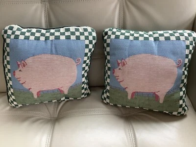 Green White Check Design Decorative Home 11x11”  DECOR PILLOW - Image 1 of 2