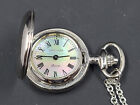 Bariloche Mother of Pearl Ladies Pocket Watch Necklace with Tags