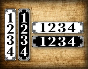 Maßgeschneiderte 4""x18"" Zahlen Adresse Straßenschild - Bild 1 von 5