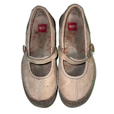 North Face 鞋一脚蹬绒面革棕褐色 7.5 码 — 第 1/4 张图片