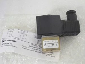 **NEW** Norgren  9504601-0801-D  Direct Acting 2-Way 1/4" Brass Solenoid Valve - Picture 1 of 12