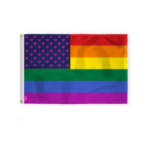 New Old Glory Dreieck Flagge-einseitig bedruckt-Messing Ösen-verblassende Farben - Bild 1 von 15