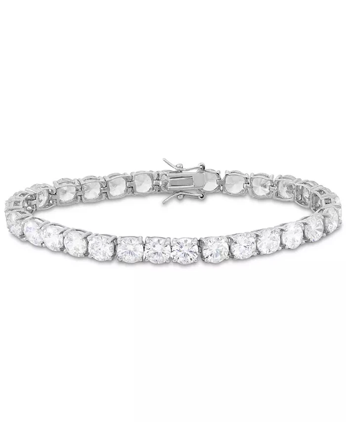 Tiara .925 Sterling Silver Cubic Zirconia Sb8051w Cluster Bracelet Ds91