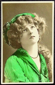 RPPC 1907 British Actress Singer Gabrielle Ray Hand Colored Real Photo Postcard - Picture 1 of 2