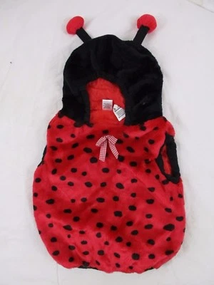 Lady Bug Infant Costume Halloween Vest 24 Mo. Red Black Polka Dot Hooded HA7b - Image 1 of 4