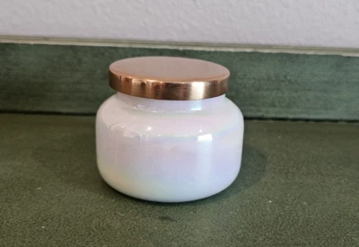 Capri 蓝色虹彩白色珍珠蜡烛火山支架仅限船舶空 — 第 1/4 张图片