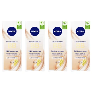 4x Nivea BB 5 in 1 Day Cream LIGHT Skin Tone - SPF 15 - Picture 1 of 3