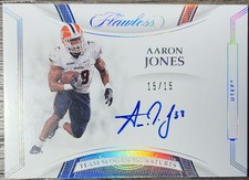 2020 Panini Flawless Collegiate Aaron Jones Auto #d 15/15 eBay 1/1 On Card Auto