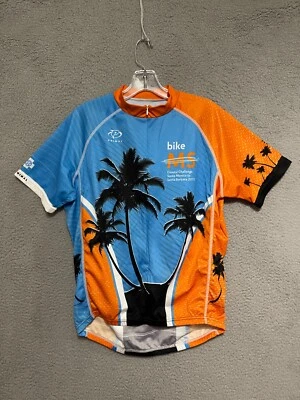 Primal Jersey Mens Size Large Cycling Blue 3/4 Zip Adult Short Sleeve Polyester - Image 1 of 4