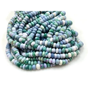 Cuentas de piedras preciosas de ópalo azul verde, cuentas en forma de rondella de ópalo genuino tamaño 6 mm - Imagen 1 de 10