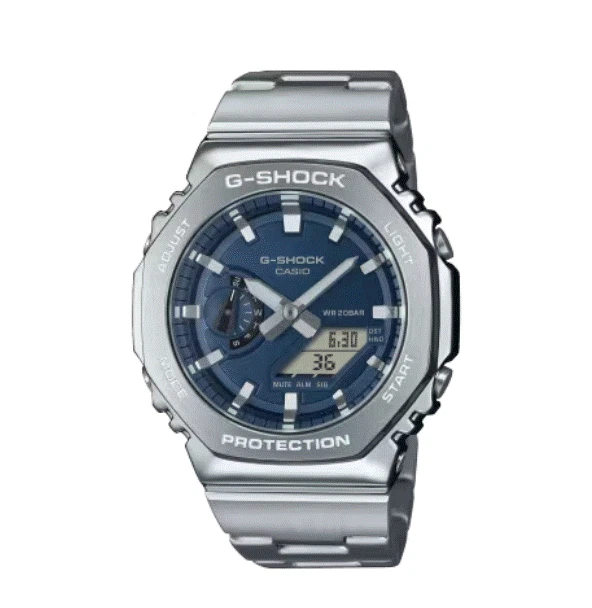 Casio G-Shock G-STEEL700 SERIES Analog&Digital Blue/SilverMen's Watch GM2110D-2B - Image 1 of 4