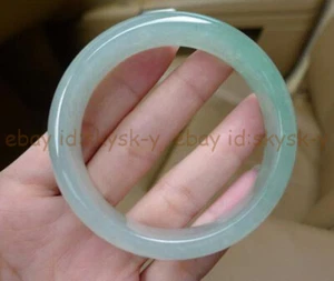 Echter natürlicher grüner Jadeit Jade Edelstein Armreif Armband 56-66 mm Schmuck - Bild 1 von 17