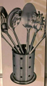 Juego de utensilios de acero inoxidable Parini de 7 piezas, fácil limpieza, duradero nuevo en caja - Imagen 1 de 7