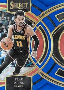 2023-24 Panini Select - Premier Level Trae Young #158 Blue Prizm - Atlanta Hawks - Picture 1 of 3
