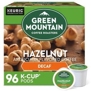 Green Mountain Coffee Hazelnut Decaf, Keurig K-Cup Pod, Light Roast, 96 Count - Picture 1 of 8