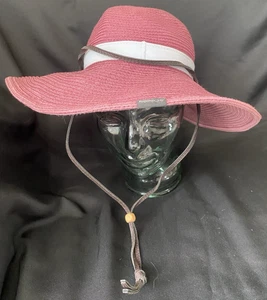 Columbia Women’s Dusty Rose Packable Wide Brim Hat W Chin Strap Small - Picture 1 of 9