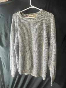 VTG St John's Bay Chunky Knit Sweater XL 55/45 Ramie Cotton - Picture 1 of 7