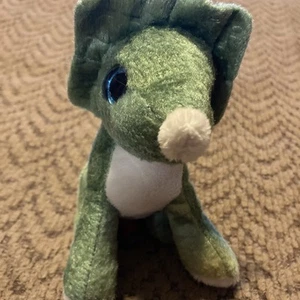 Adventure Planet Plush 6" Triceratops Dinosaur Green - Picture 1 of 5