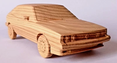 Wooden Scale Car Model 1:15 Inspired by Scirocco Sports Coupe | Collectible Gift - Image 1 of 4