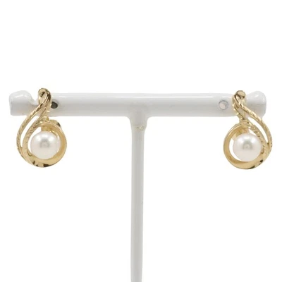 MIKIMOTO Pearl Earring K14 Yellow Gold/Pearl 4.6g Women - Image 1 of 4