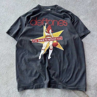 DEFTONES Vintage Back To School Euro Tour Single Stitch REPRINT Tee Shirt XL - Image 1 of 4