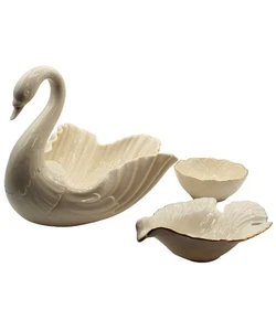 Lenox Swan Bowl, Greenfield Sylvan Bowl, Dove Candy Bowl Lot of 3 - Picture 1 of 4