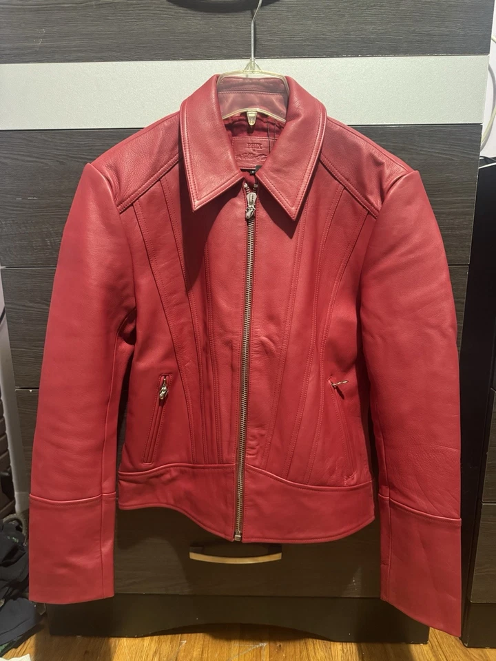 Phix X Rolling Stones Red Leather Panel Suede Tongue Jacket Men’s - Image 1 of 4