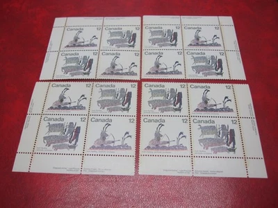 CANADAUnitrade# 750-1 12c INUIT-HUNTING SET OT 4 INSCRIPTION MNH - Image 1 of 2